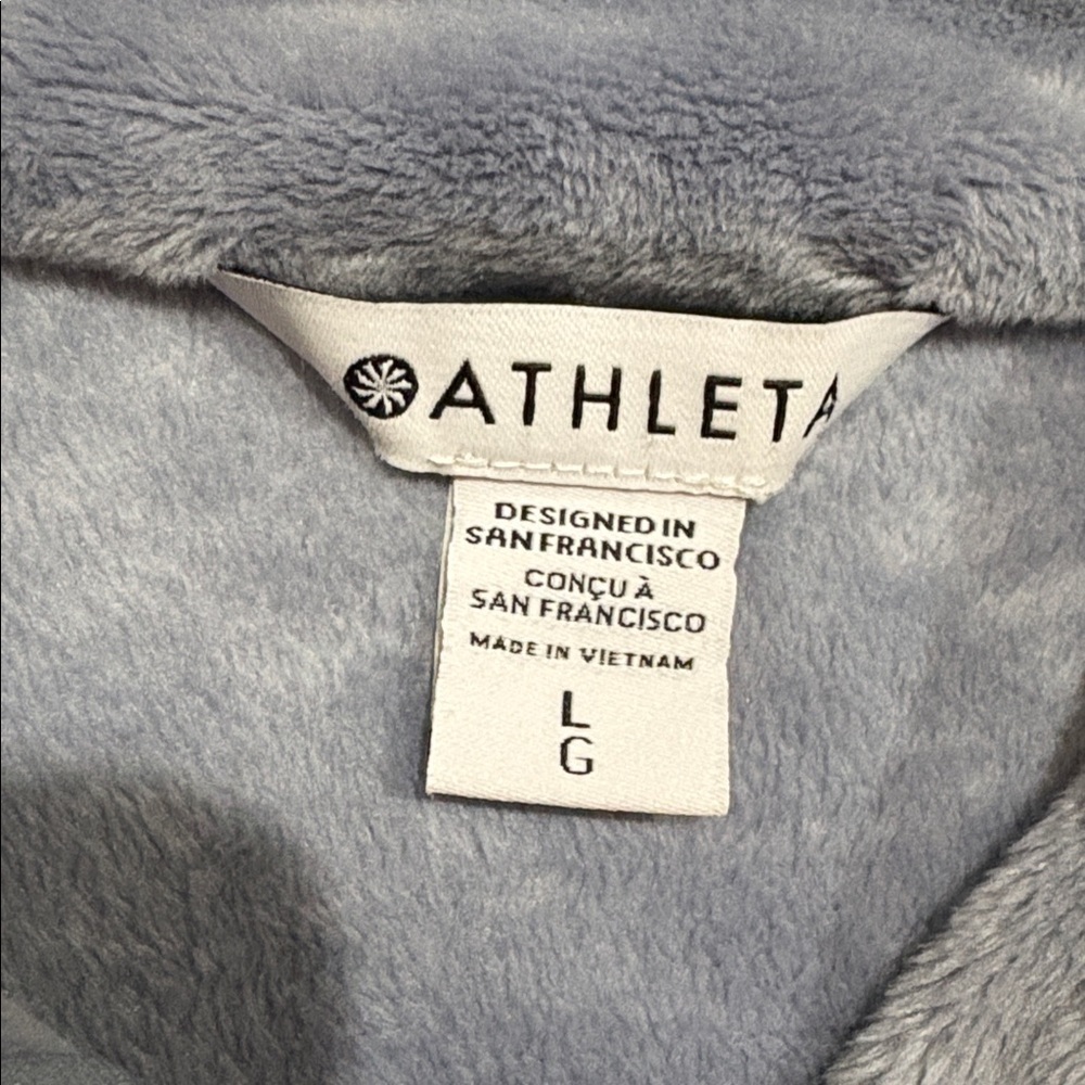 Athleta Recover Cozy Karma Full Zip Jacket Large Gray Blue - Picture 3 of 12